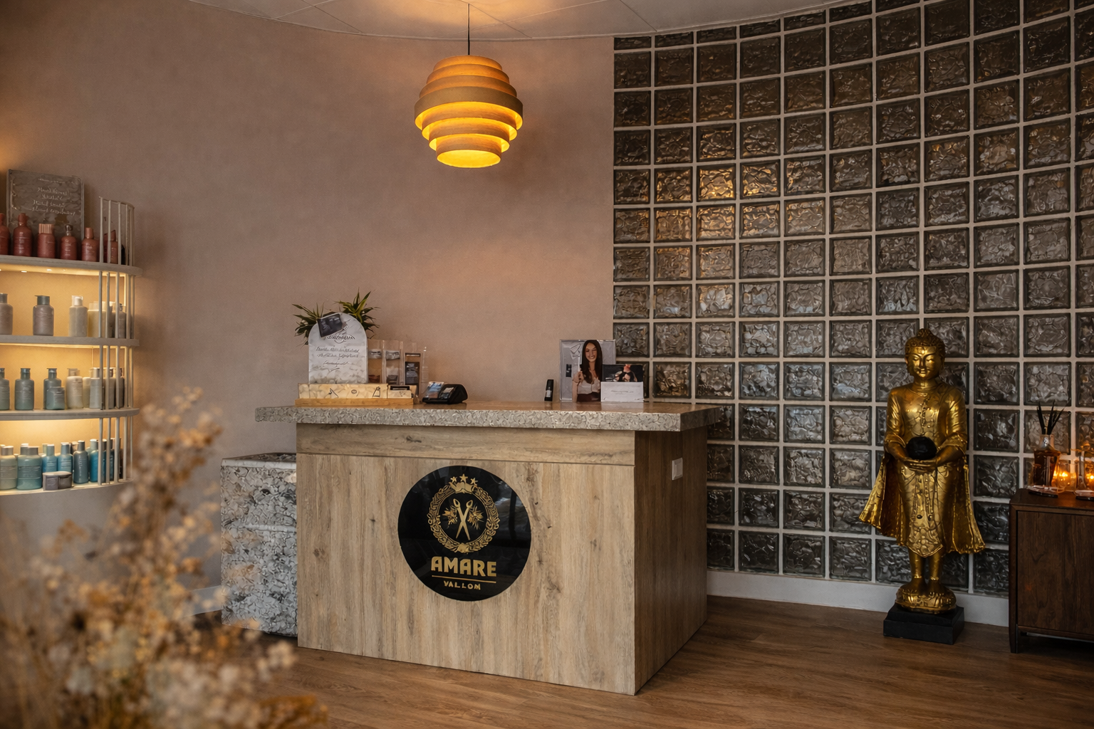 recepción de la peluquería Amare Salon en Valdemoro